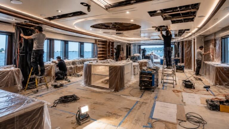 Yacht refit and maintenance planning at a shipyard in Greece